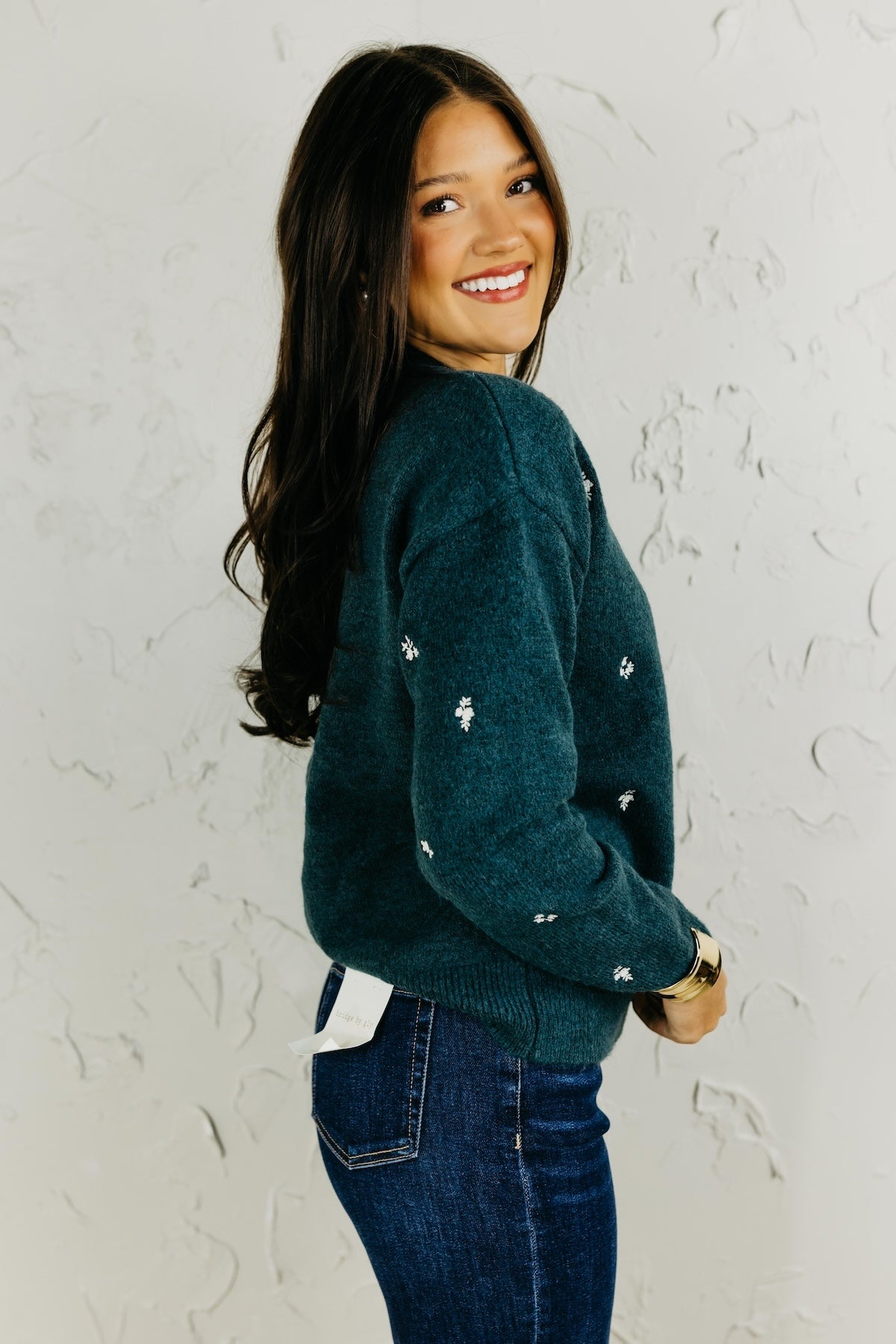 The Grace Ditsy Floral Embroidered Sweater