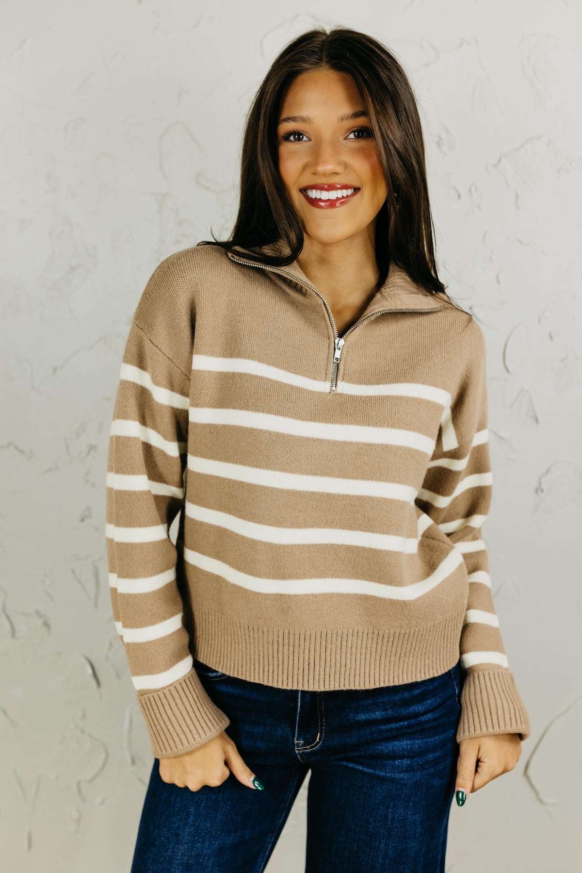 The Malone Quarter Zip Sweater | MOD Boutique