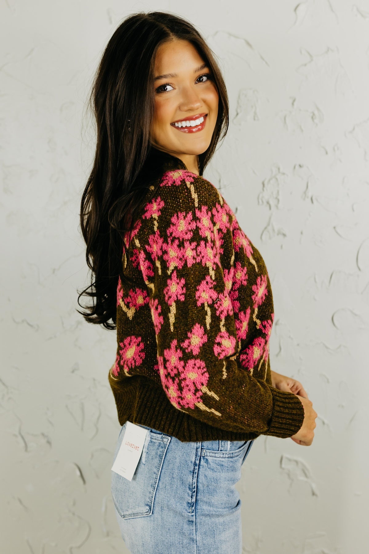 The Kellie Floral Button Up Sweater