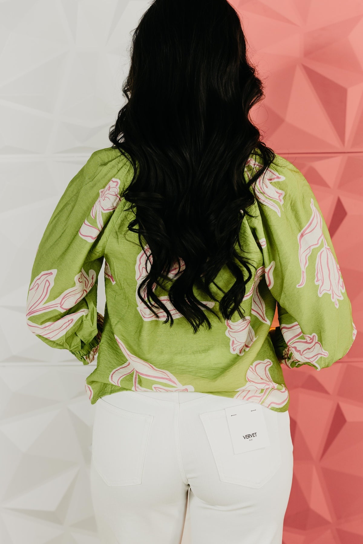 The Lydia Floral Woven Tassel Top