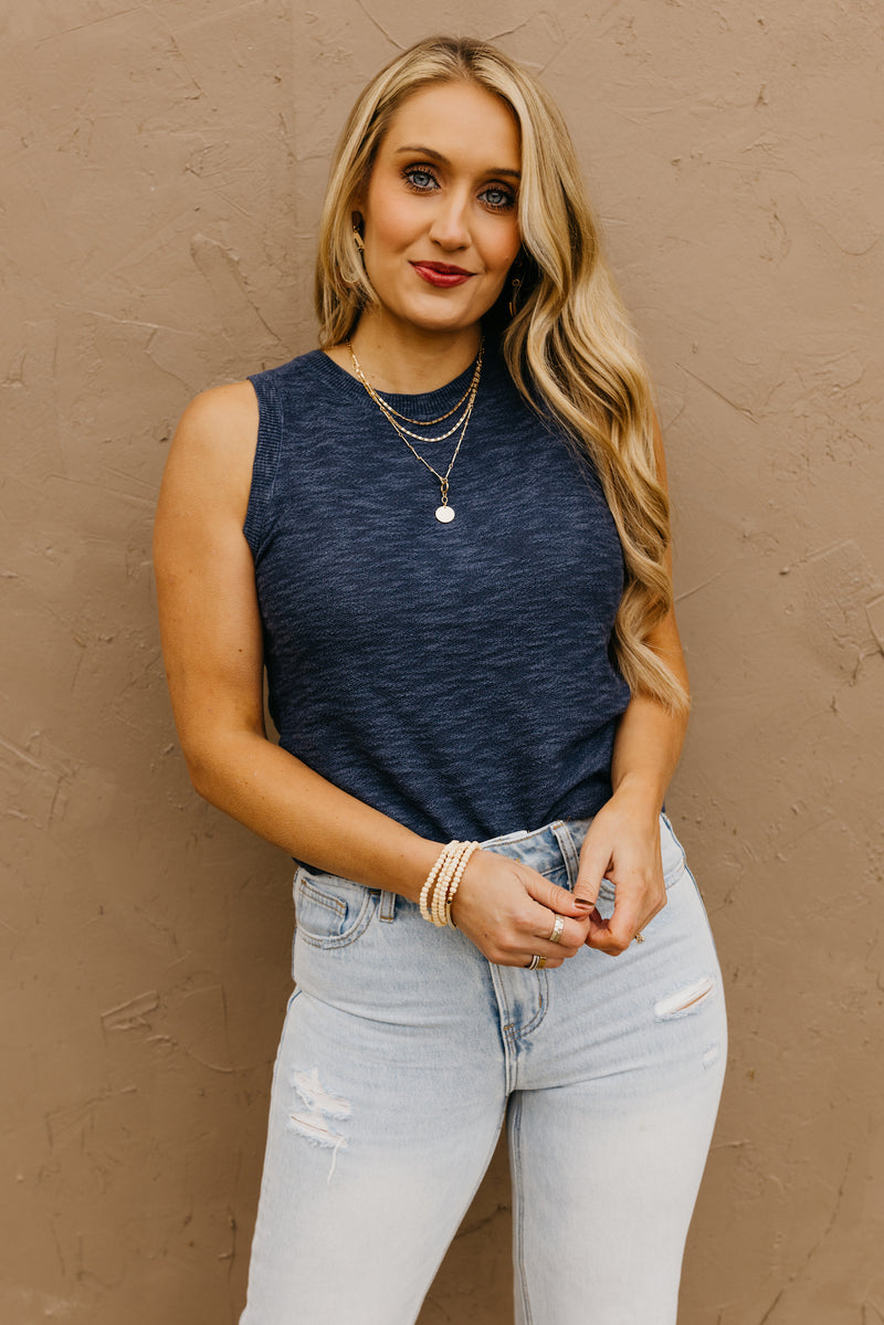 The Simone Sleeveless Knit Tank