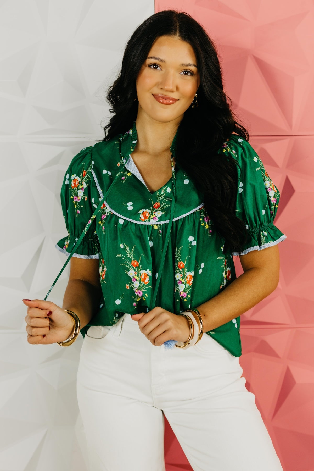 The Hannah Peasant Tie Top