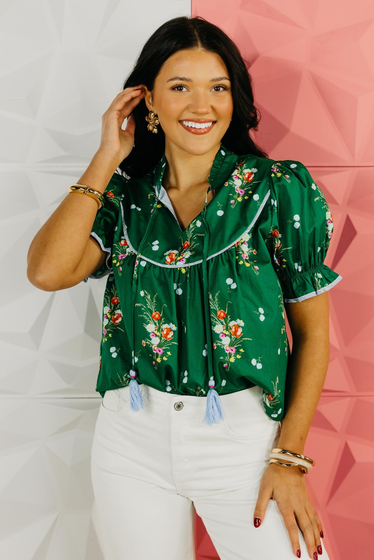 The Hannah Peasant Tie Top