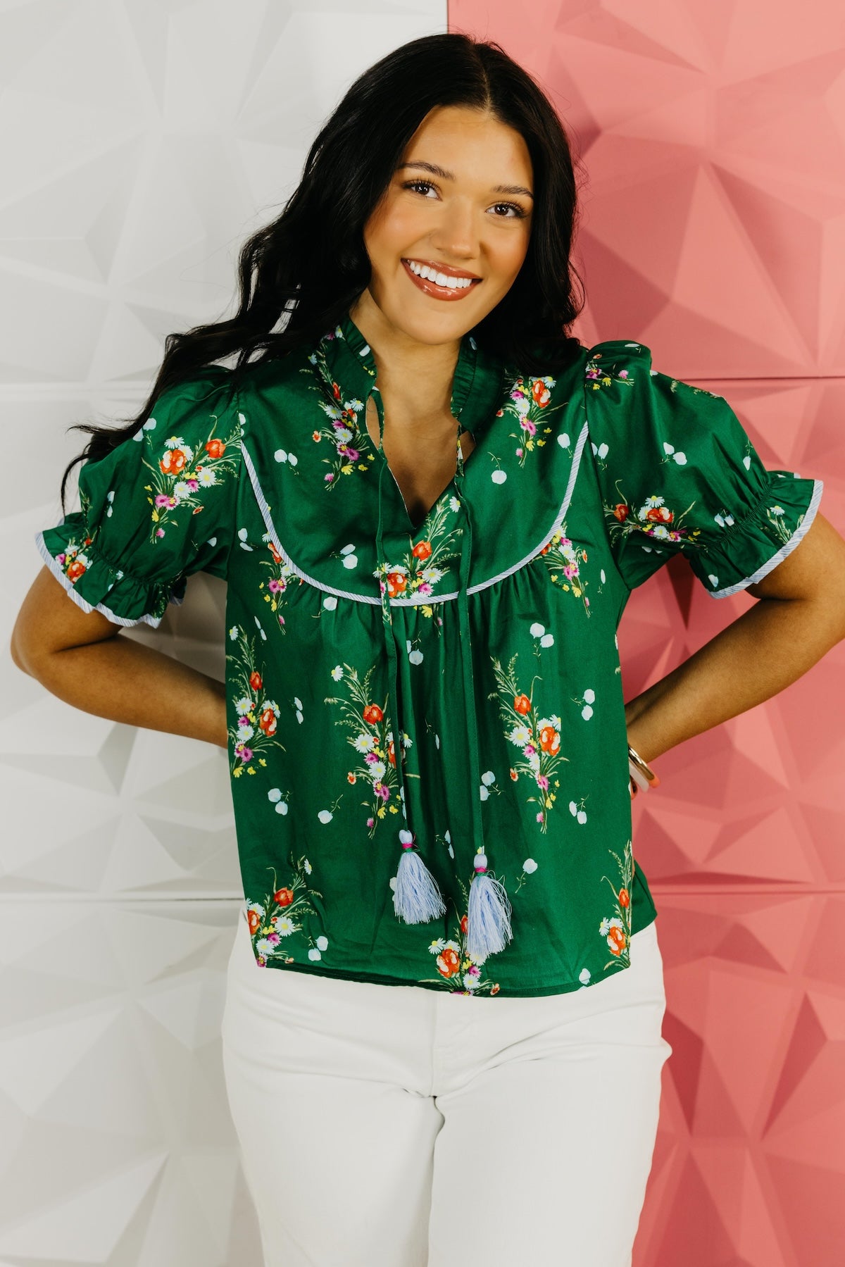 The Hannah Peasant Tie Top