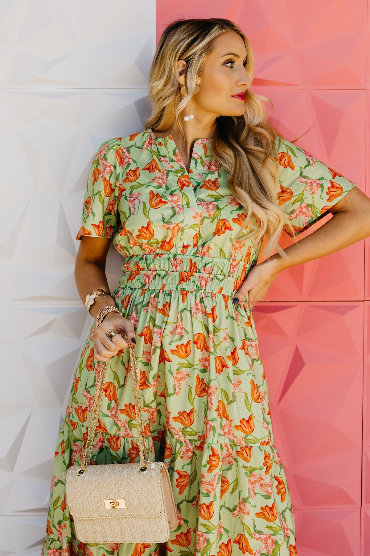 The Janie Woven Floral Maxi Dress