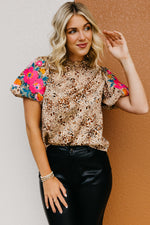 The Aubrey Embroidered Puff Sleeve Top