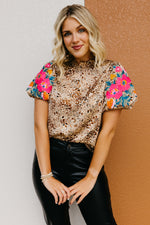 The Aubrey Embroidered Puff Sleeve Top