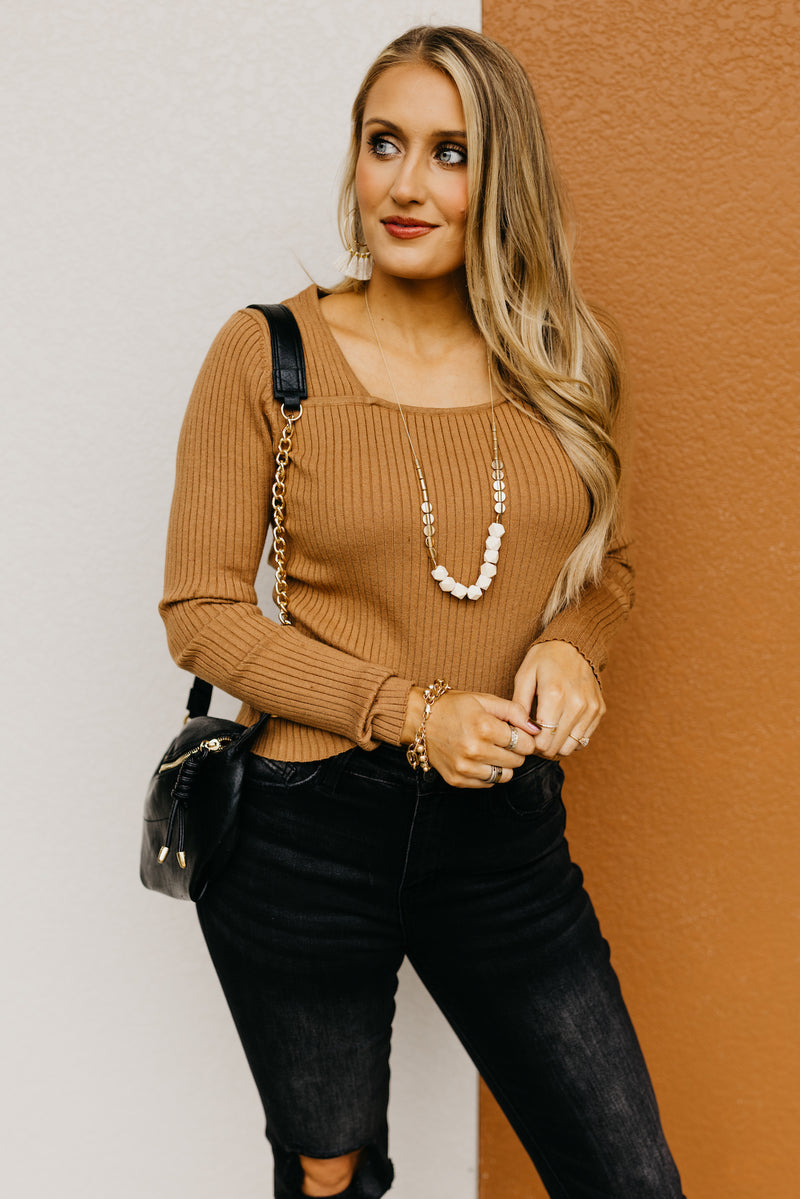 The JoyAnna Square Neck Sweater Top