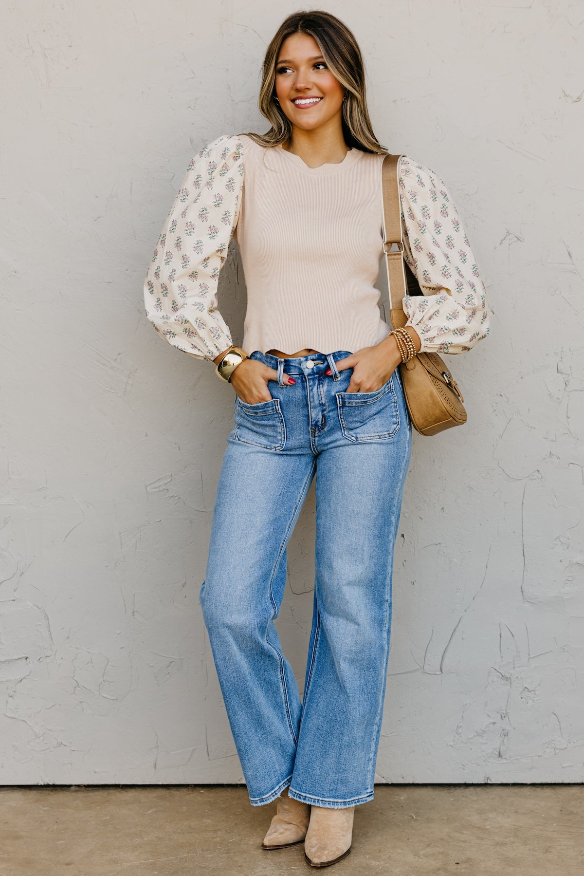 The Rory Scalloped Floral Sweater