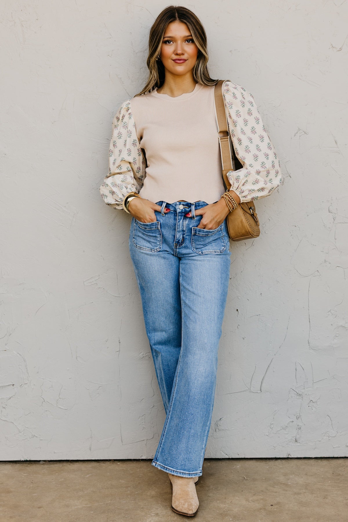 The Rory Scalloped Floral Sweater