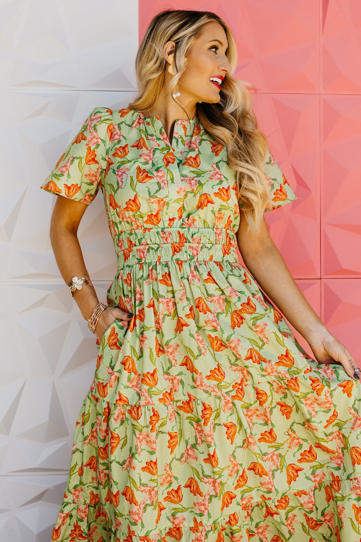 The Janie Woven Floral Maxi Dress