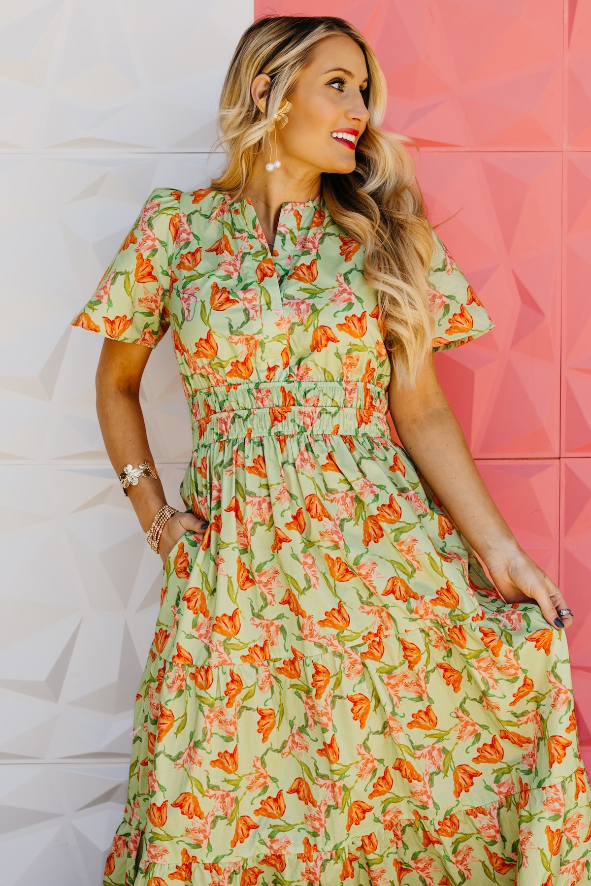 The Janie Woven Floral Maxi Dress