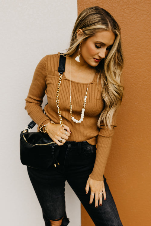 The JoyAnna Square Neck Sweater Top