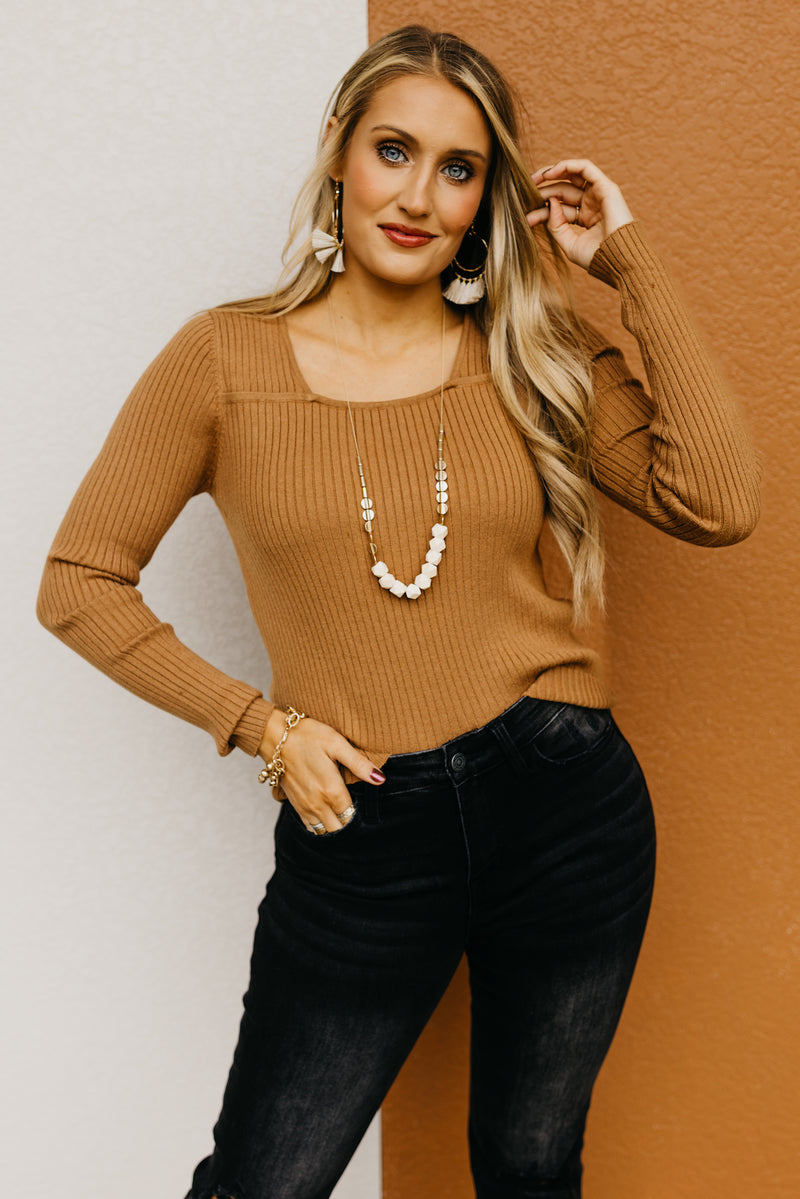 The JoyAnna Square Neck Sweater Top