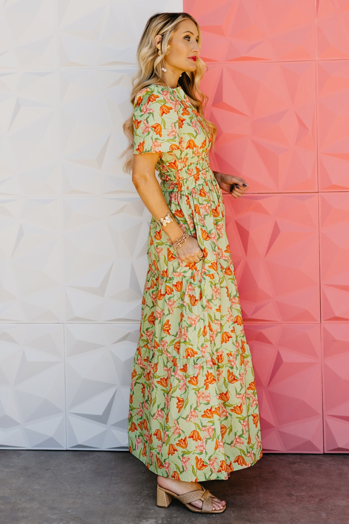 The Janie Woven Floral Maxi Dress