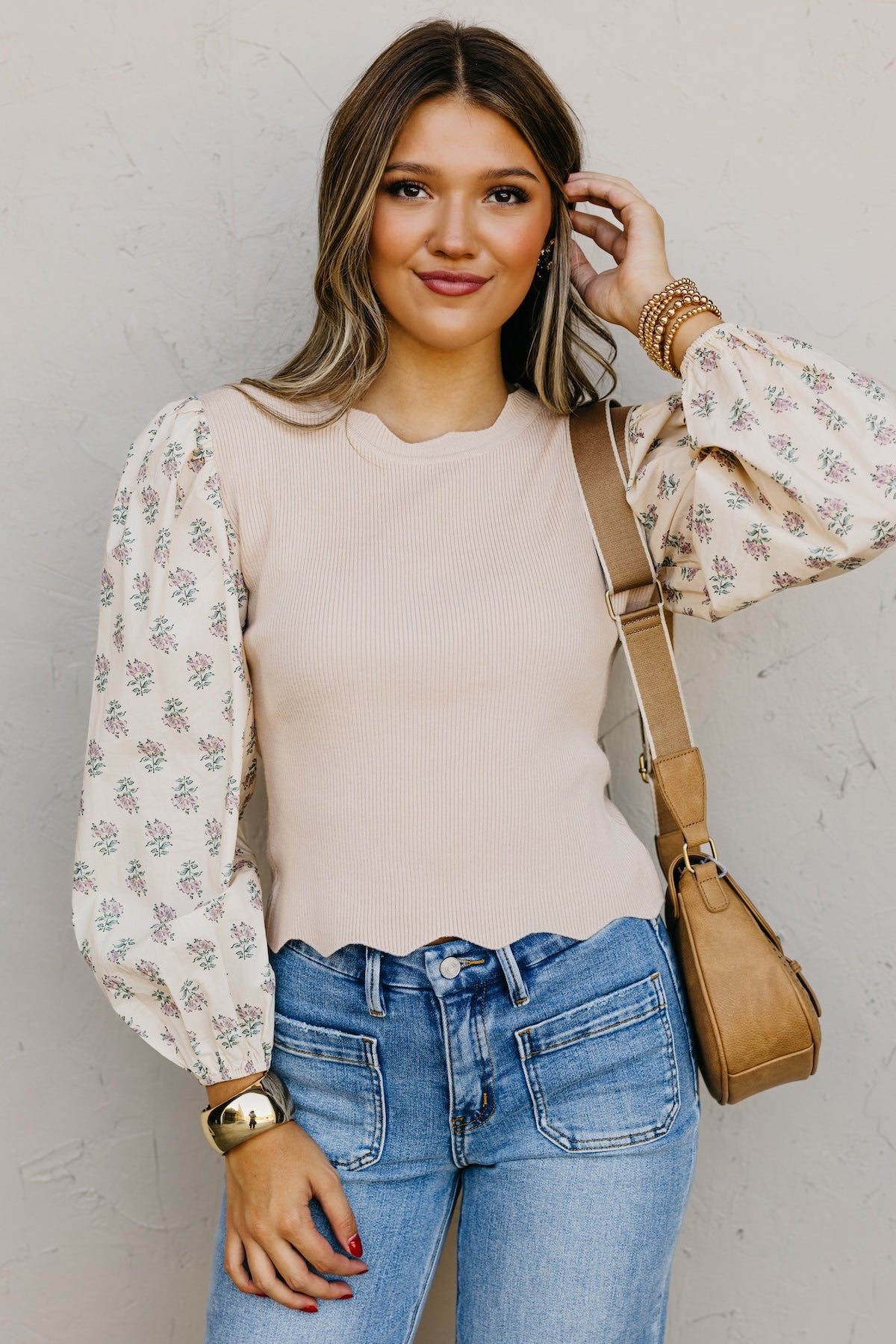 The Rory Scalloped Floral Sweater