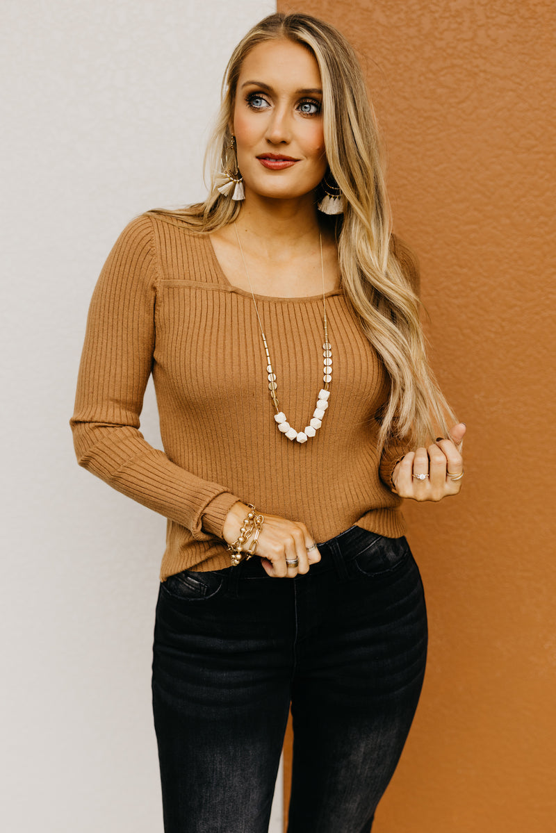 The JoyAnna Square Neck Sweater Top