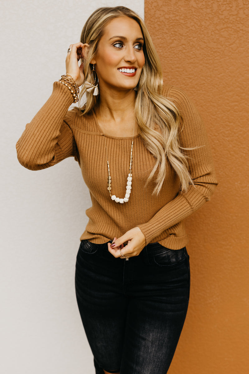 The JoyAnna Square Neck Sweater Top