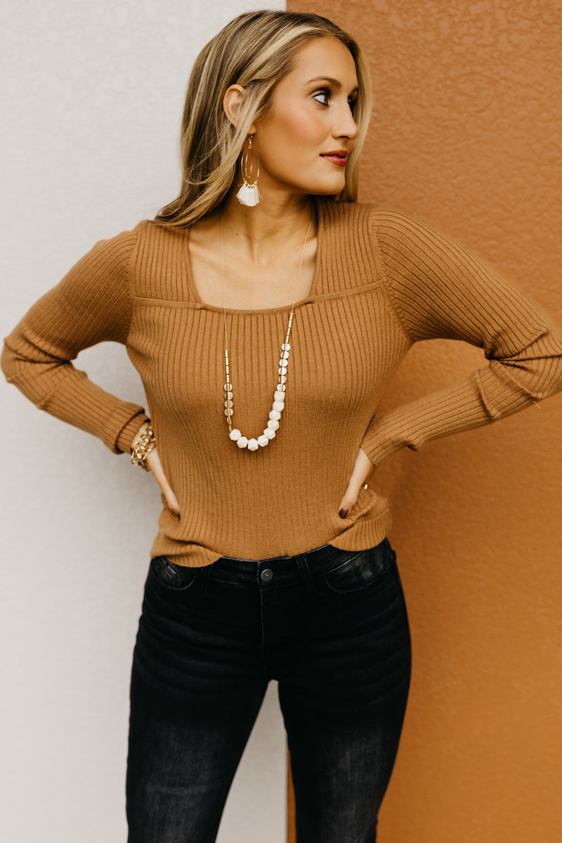 The JoyAnna Square Neck Sweater Top