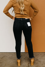 Vervet Denim | The Jeanne Distressed Crop Straight Jeans