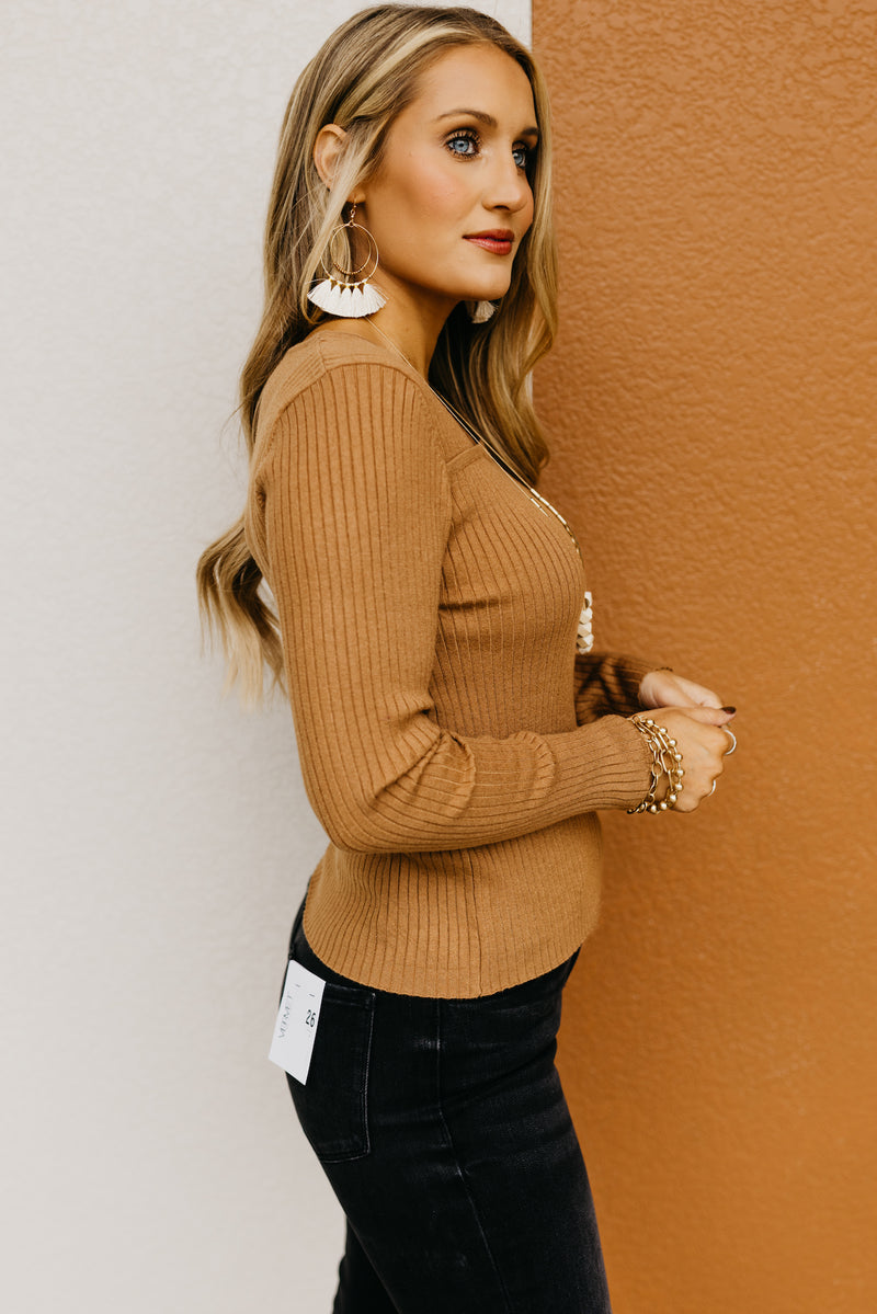 The JoyAnna Square Neck Sweater Top
