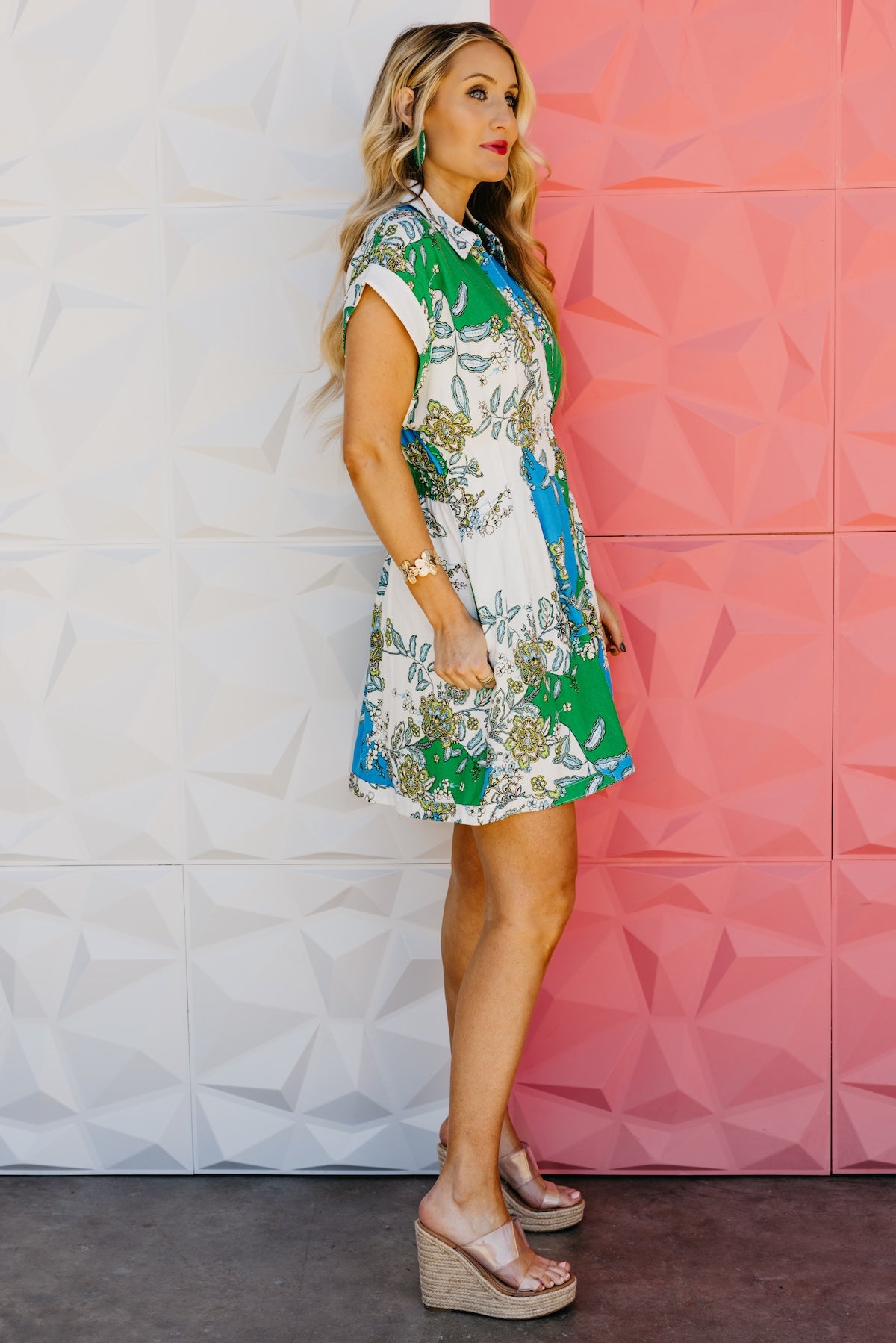 The Helena Pleated Waist Mini Dress