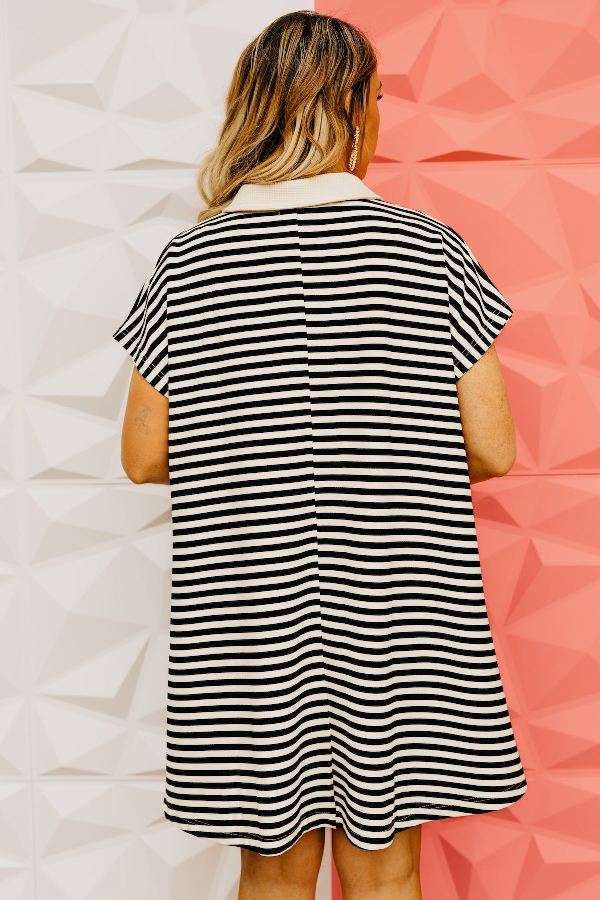 The Hector Dolman Sleeve Polo Mini Dress