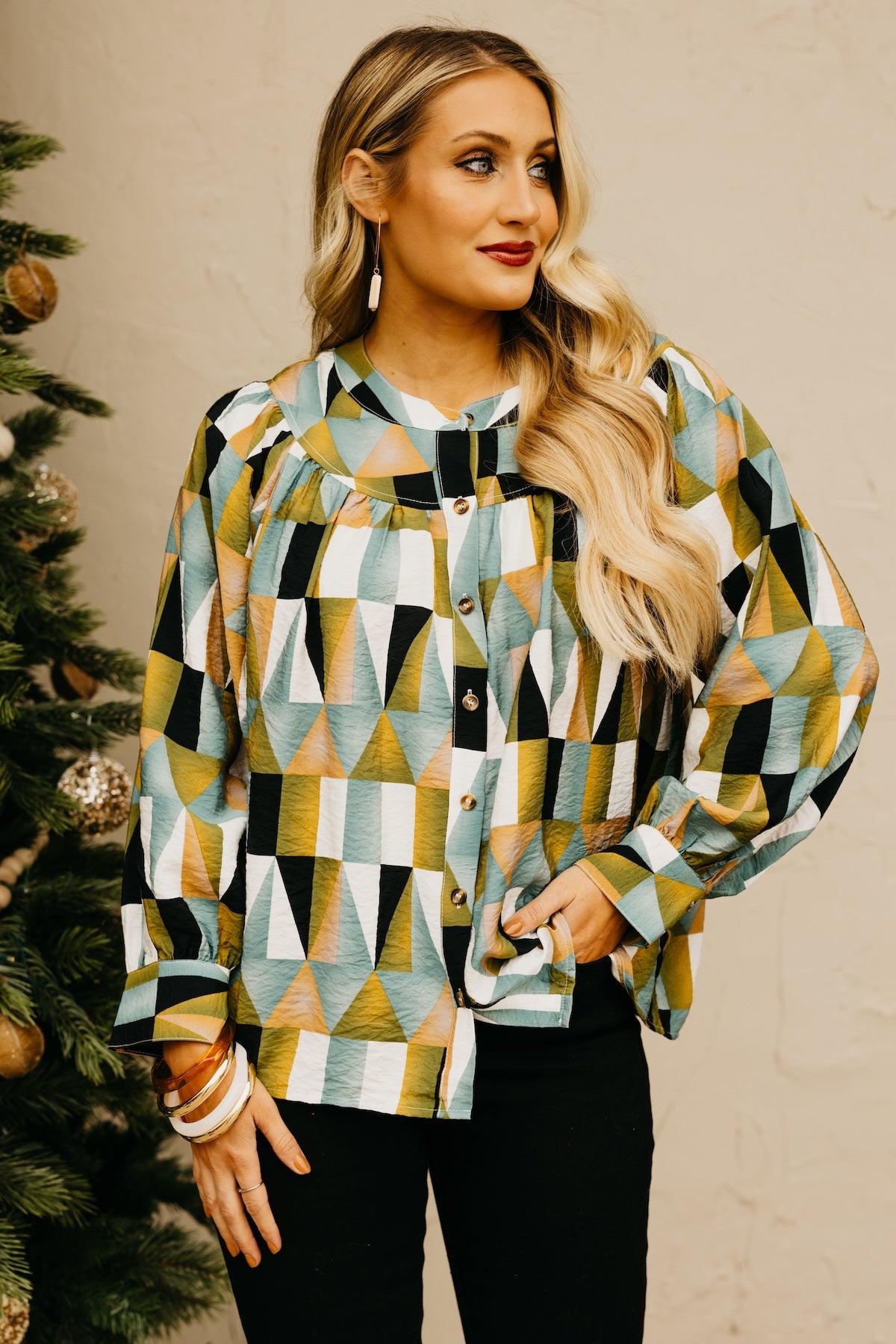 The Max Geo Print Blouse