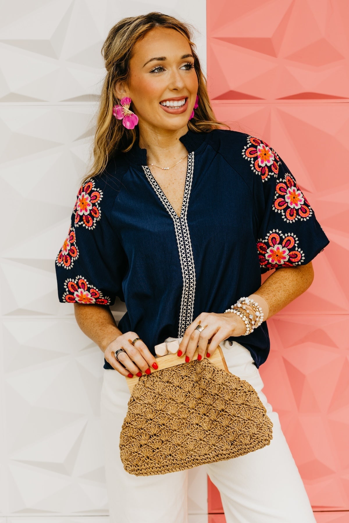 The Trey Embroidered Puff Sleeve Top