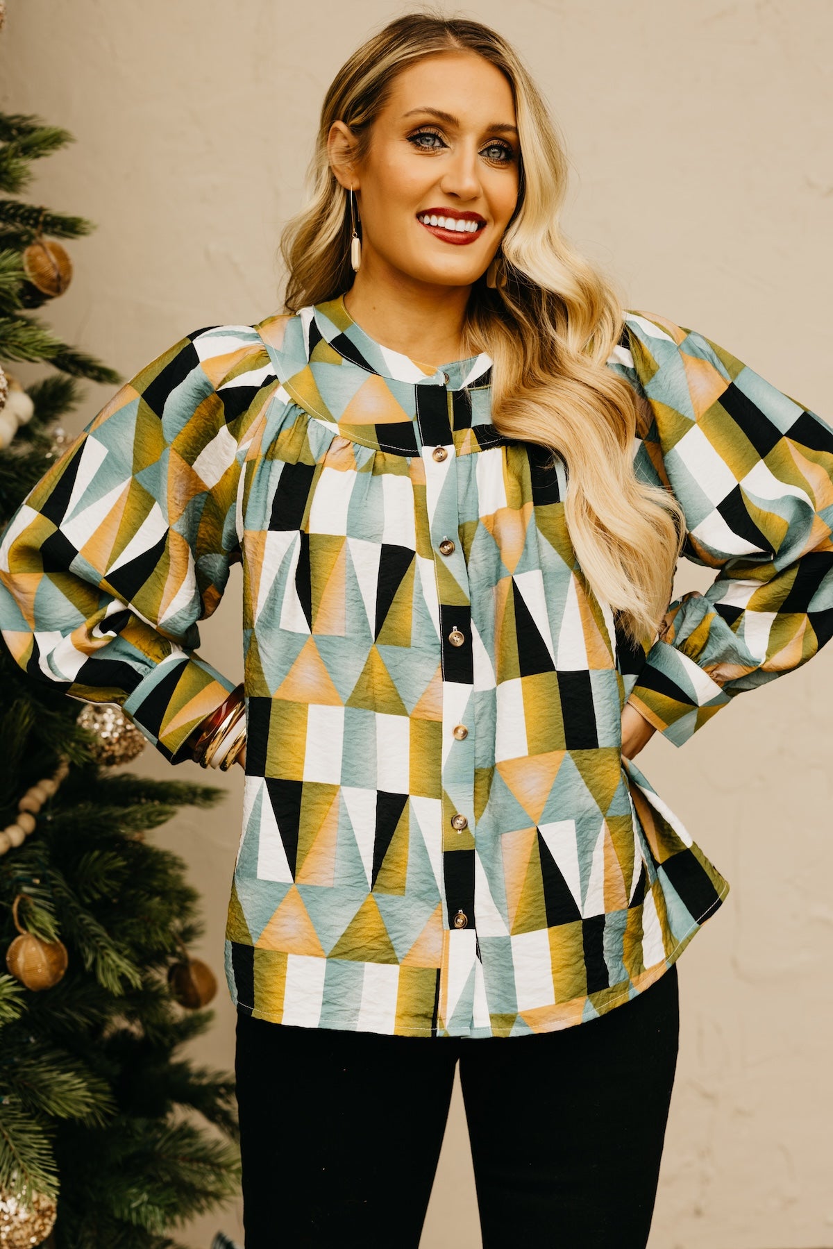 The Max Geo Print Blouse