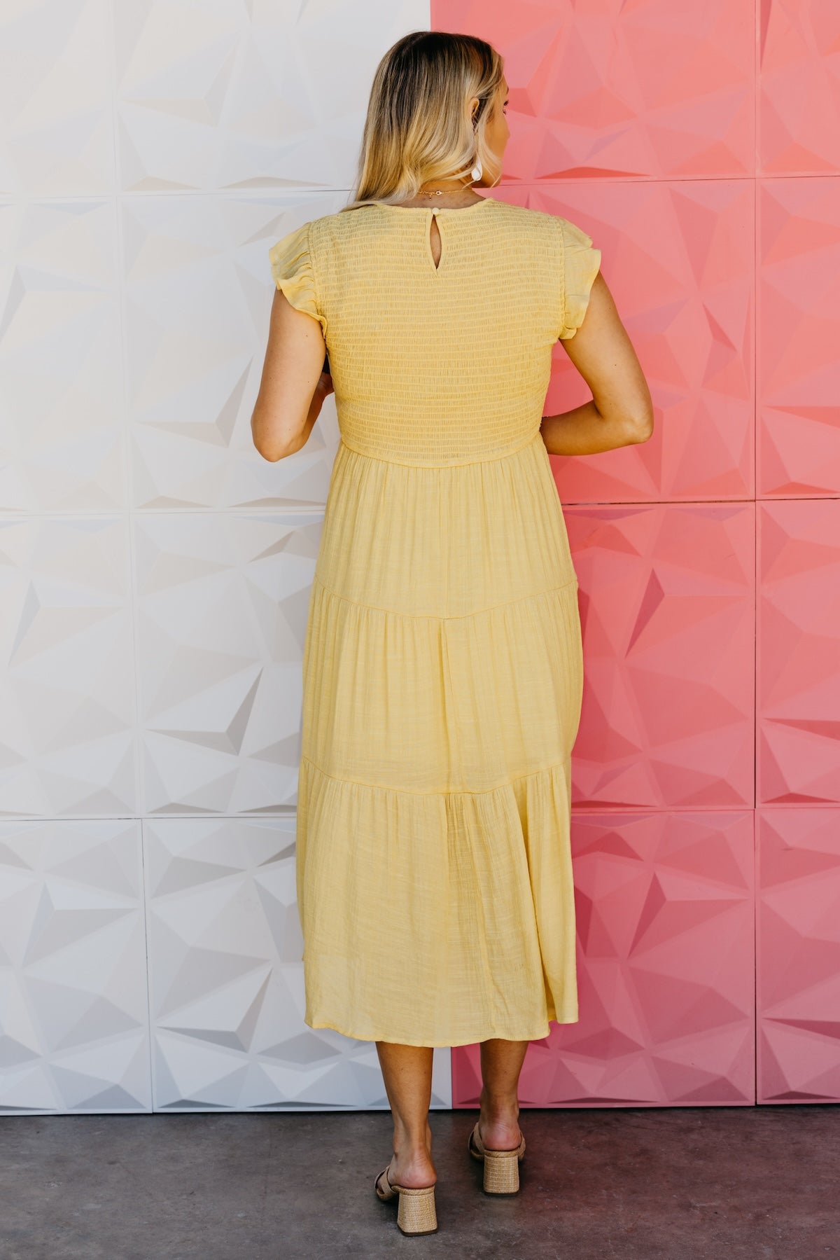 The Angeline Smocked Tiered Midi Dress
