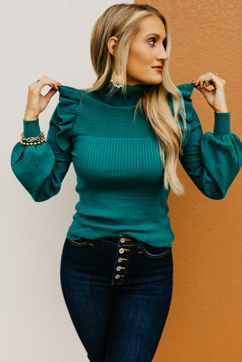 The Kellen Ribbed Turtleneck Top