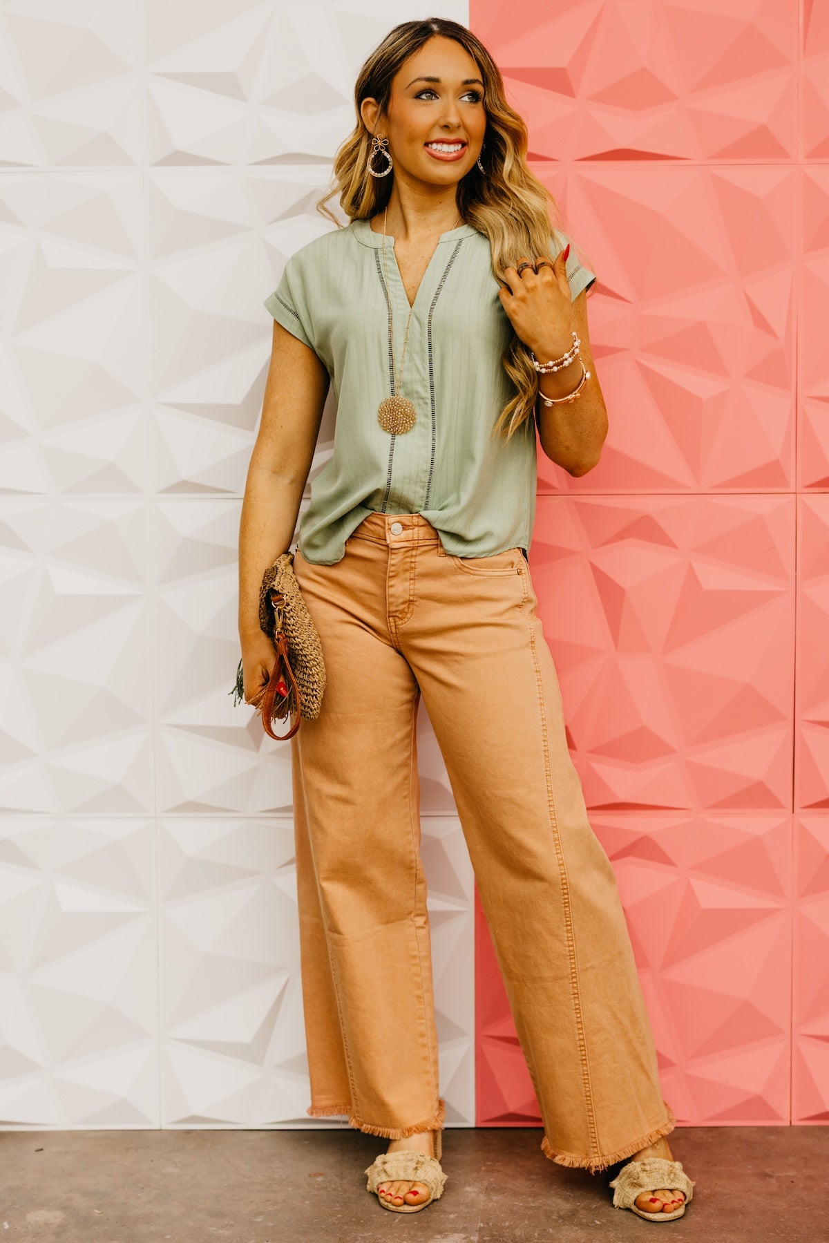 The Heaven Eyelet Trim Top