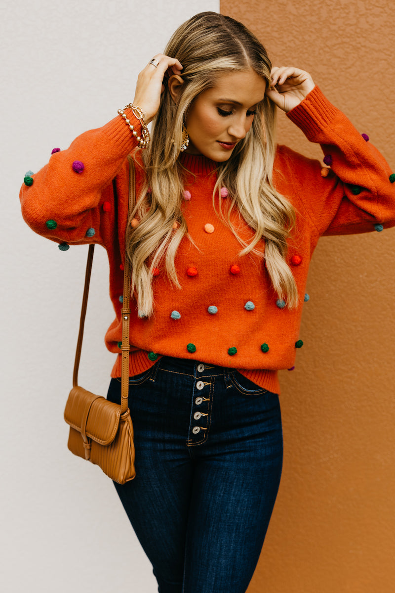 The Analia Gumdrop Pom Sweater