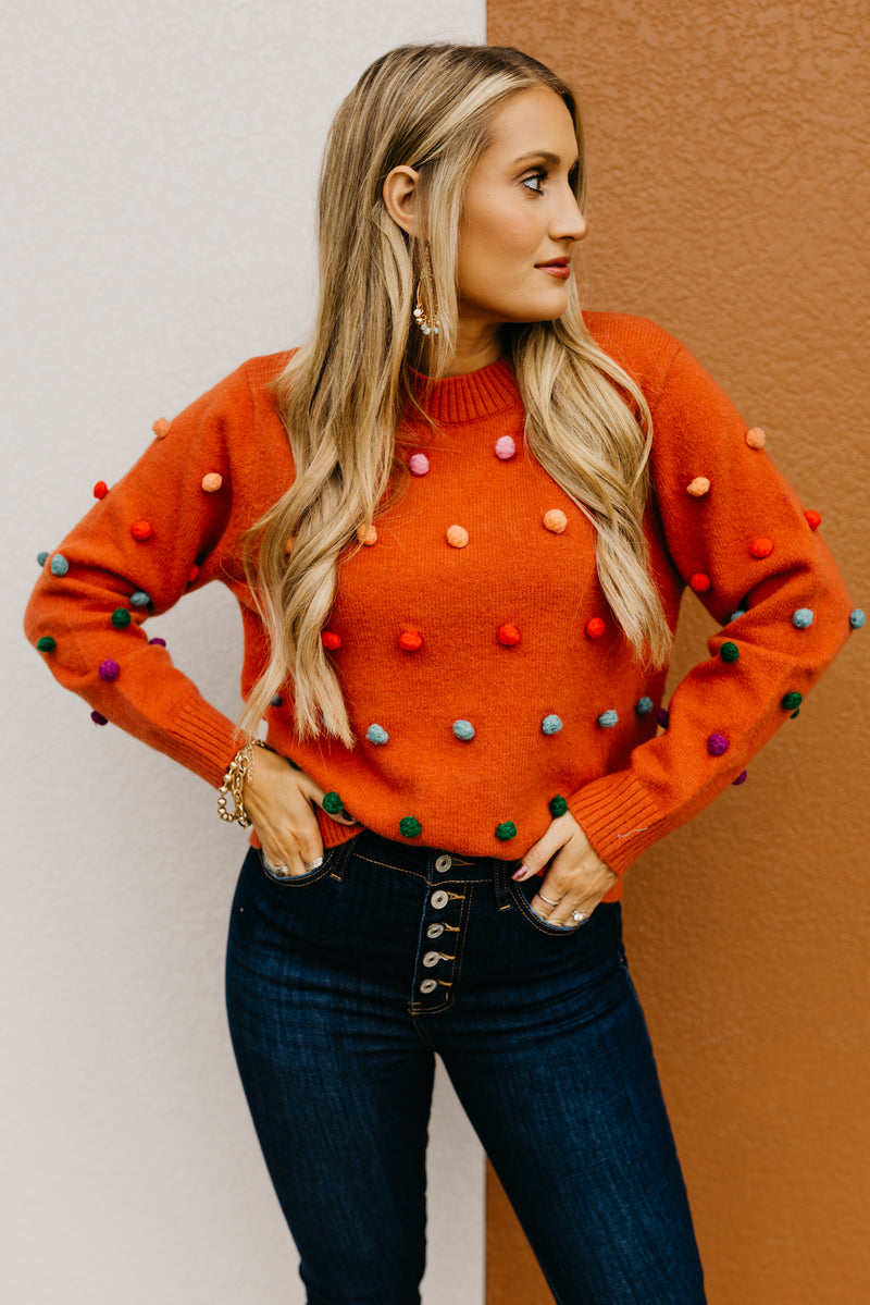 The Analia Gumdrop Pom Sweater
