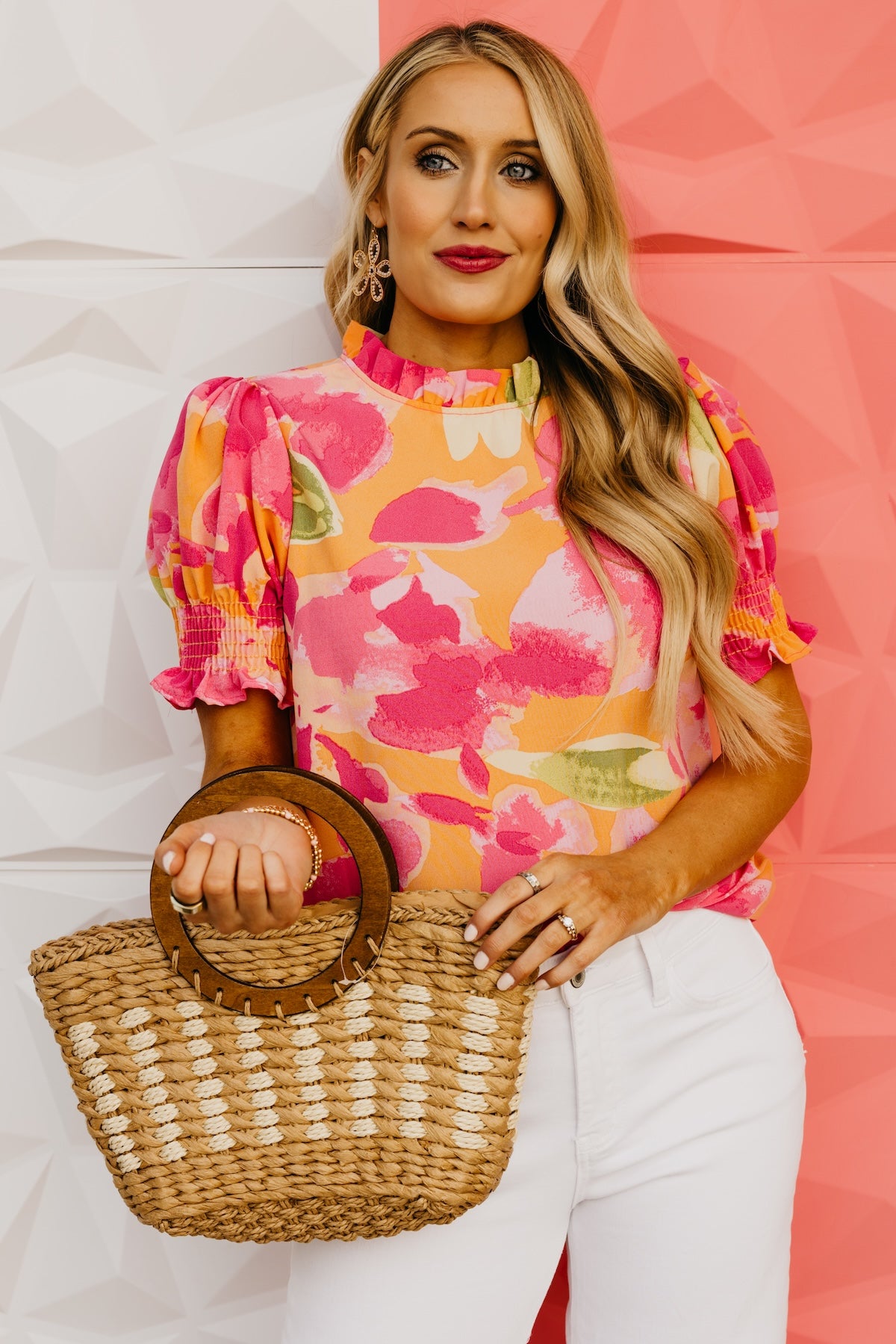 The Paityn Ruffle Neck Woven Blouse