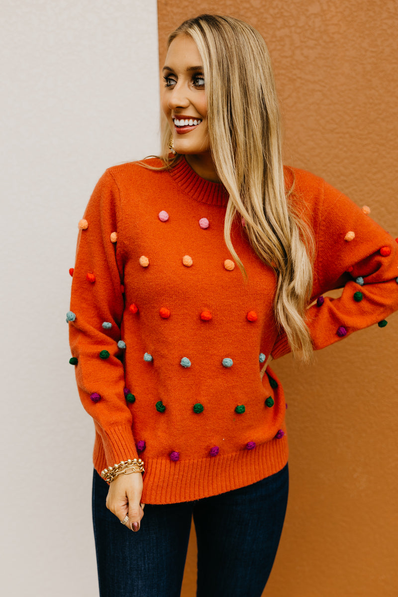 The Analia Gumdrop Pom Sweater