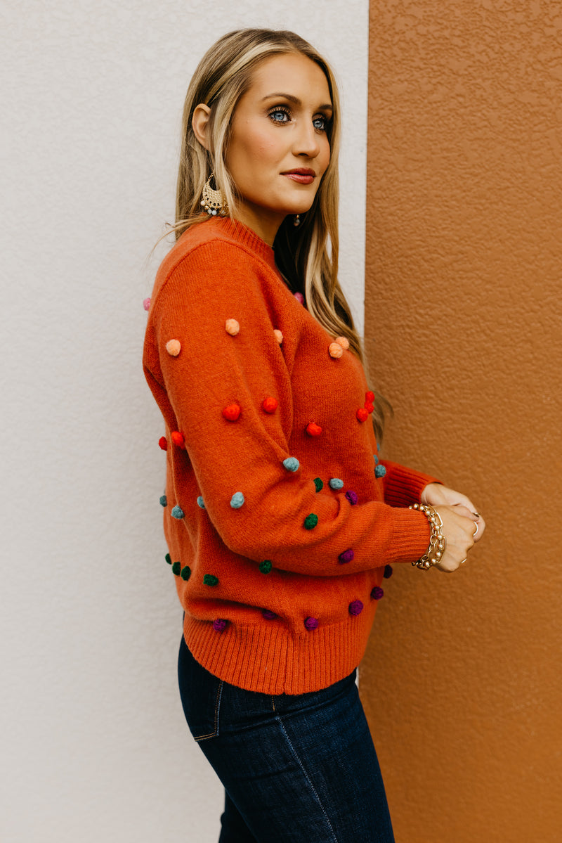 The Analia Gumdrop Pom Sweater