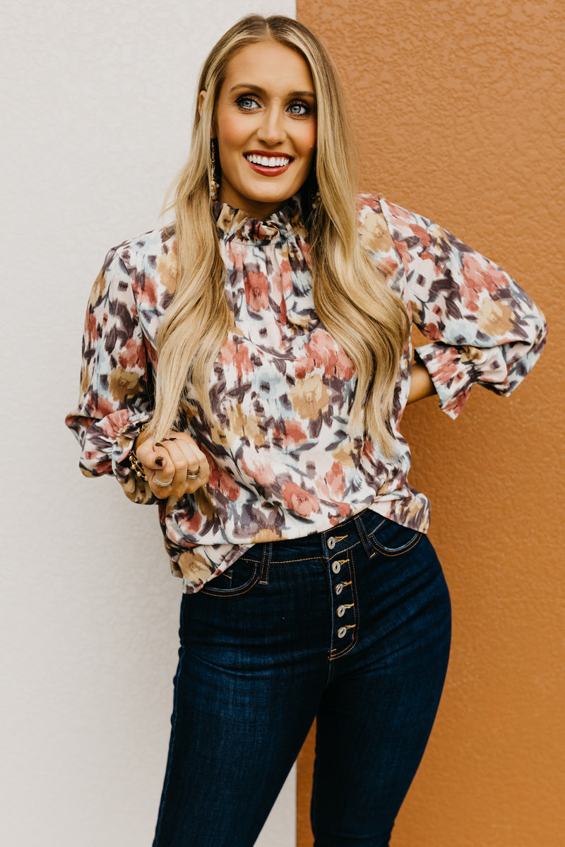 The Feasby Watercolor Floral Blouse