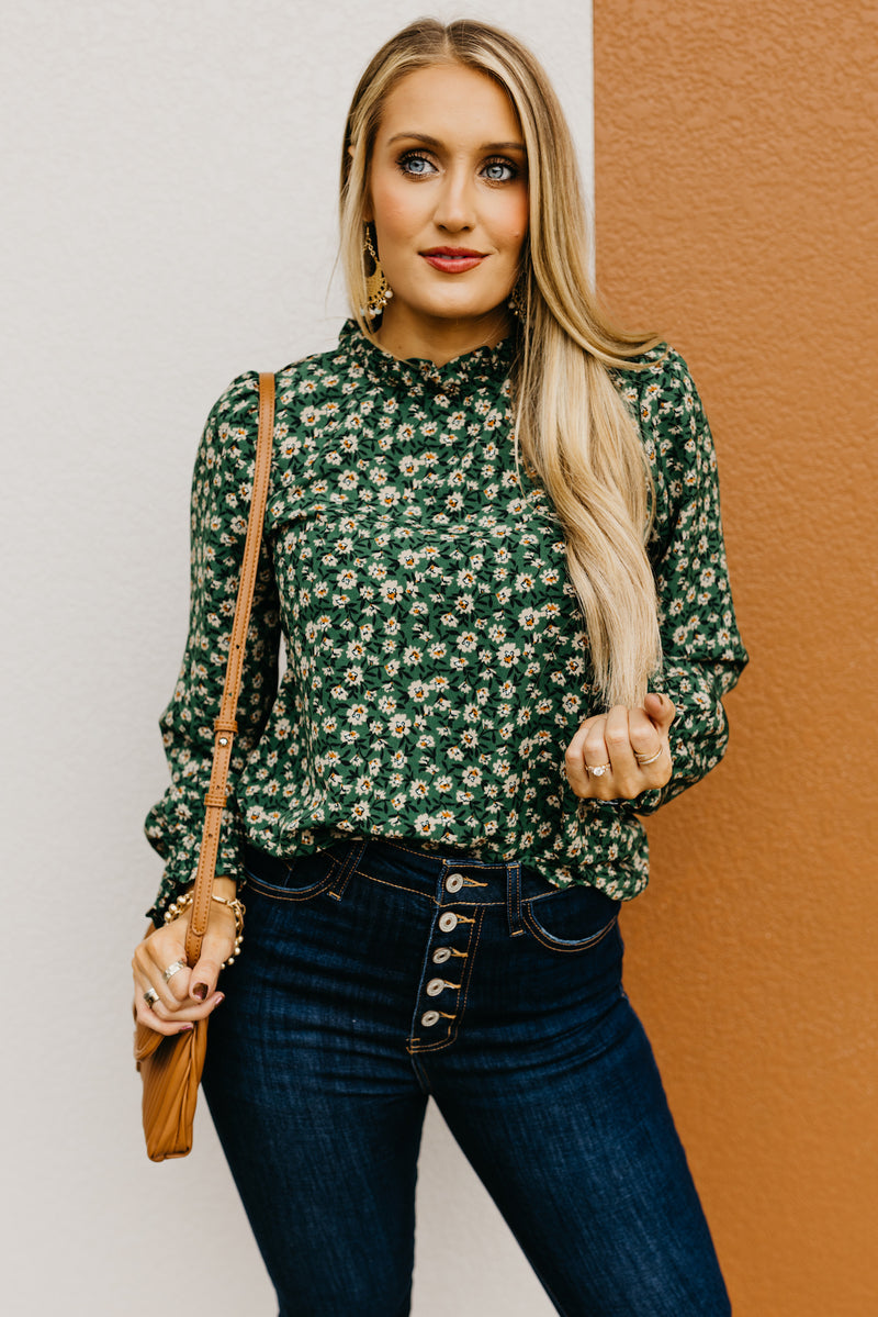 The Paityn Long Sleeve Ruffle Woven Top