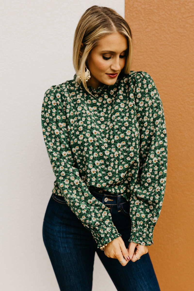 The Paityn Long Sleeve Ruffle Woven Top