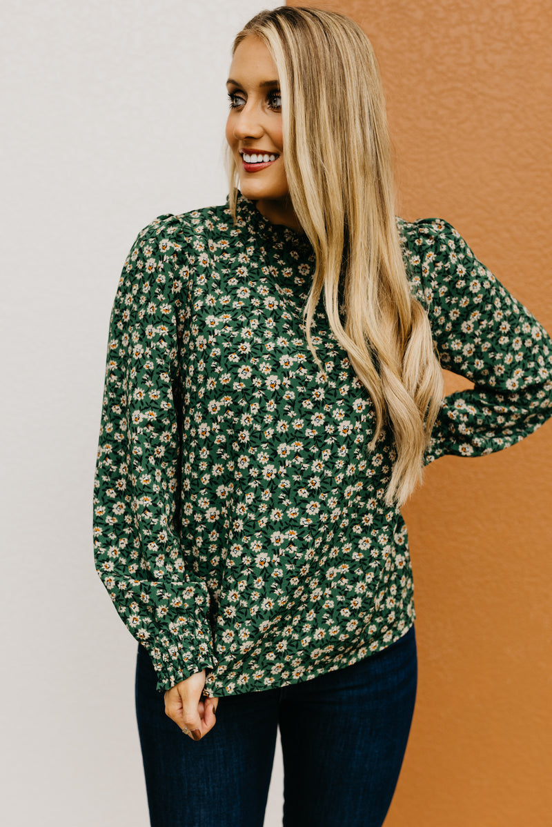 The Paityn Long Sleeve Ruffle Woven Top