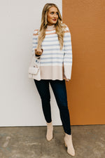 The Alberto Striped Bell Sleeve Sweater