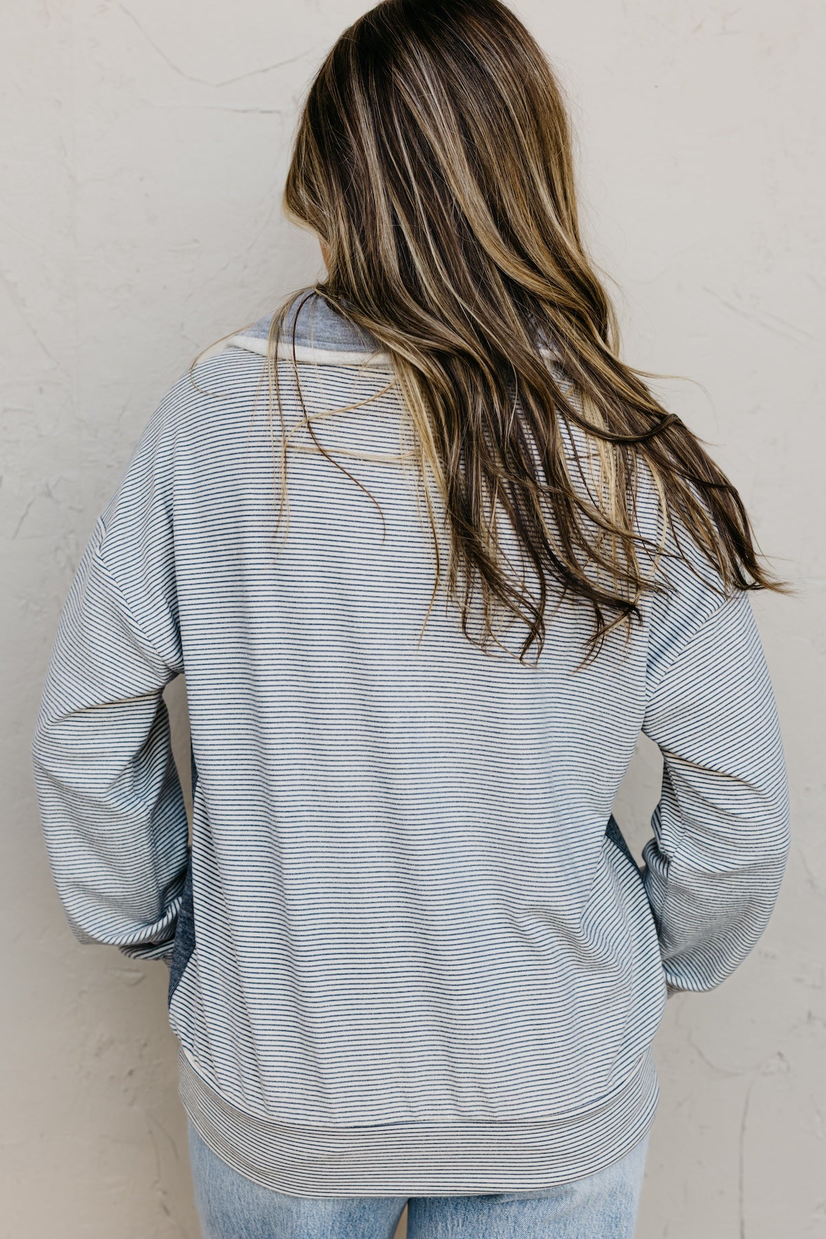 The Byron Brushed Mixed Pullover Sweatshirt