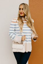 The Alberto Striped Bell Sleeve Sweater