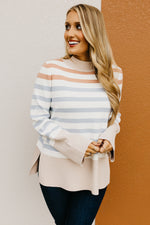 The Alberto Striped Bell Sleeve Sweater