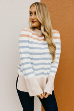 The Alberto Striped Bell Sleeve Sweater