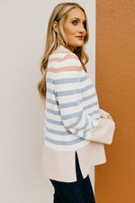 The Alberto Striped Bell Sleeve Sweater