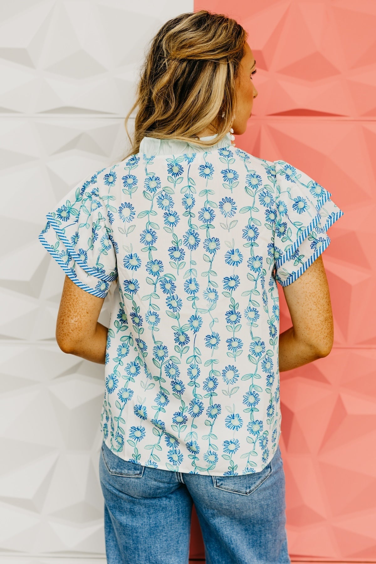 The Bryant Floral Double Sleeve Blouse