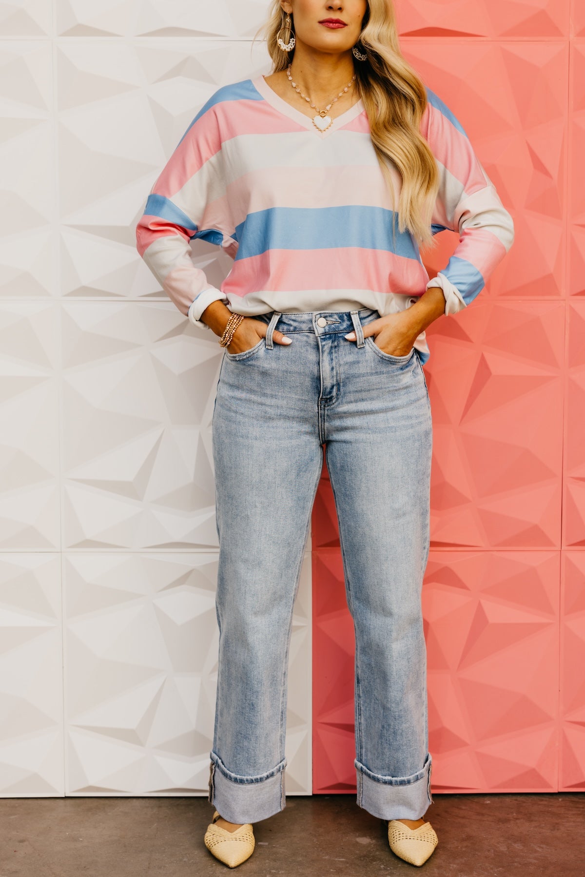 Flying Monkey | The Jake High Rise Slim Wide Denim